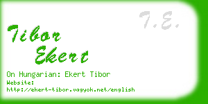 tibor ekert business card